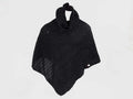 Nero - poncho con paillettes da donna e medaglietta oro a cuore